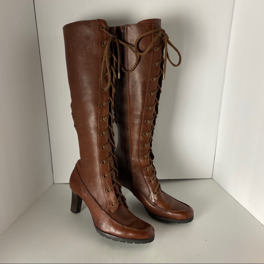 Cole Haan Leather Lace Up Boots